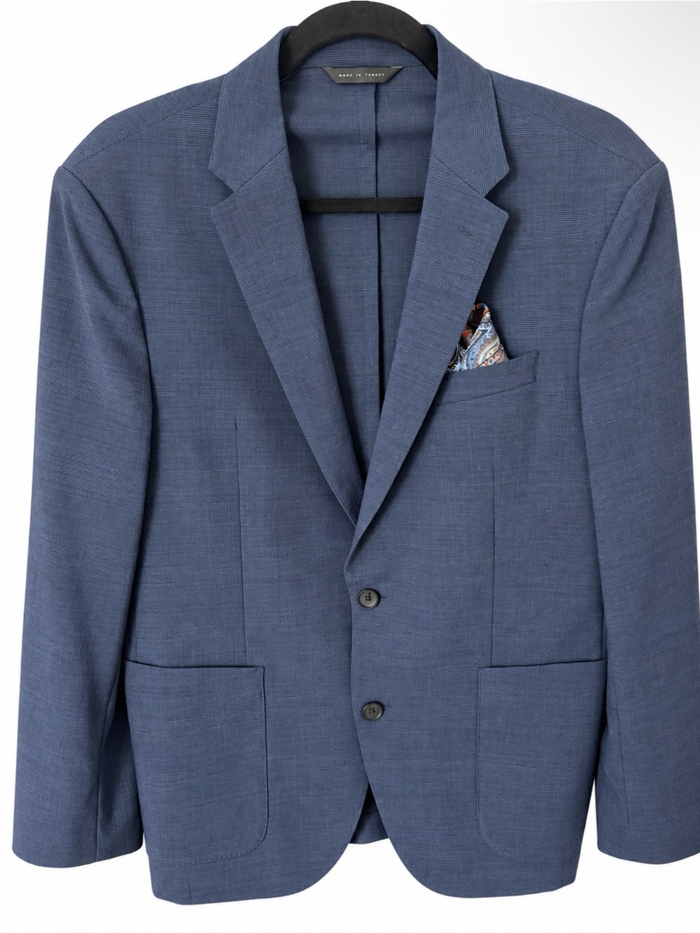 Hugo Boss Navy Blue Two-Button Notch Lapel Blazer